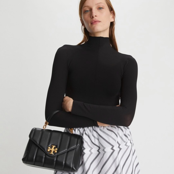 Tory Burch Kira Small Top-Handle Satchel - Black - Picture 2 of 3